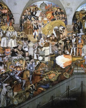 ディエゴ・リベラ Painting - メキシコの歴史 1935 3 ディエゴ・リベラ